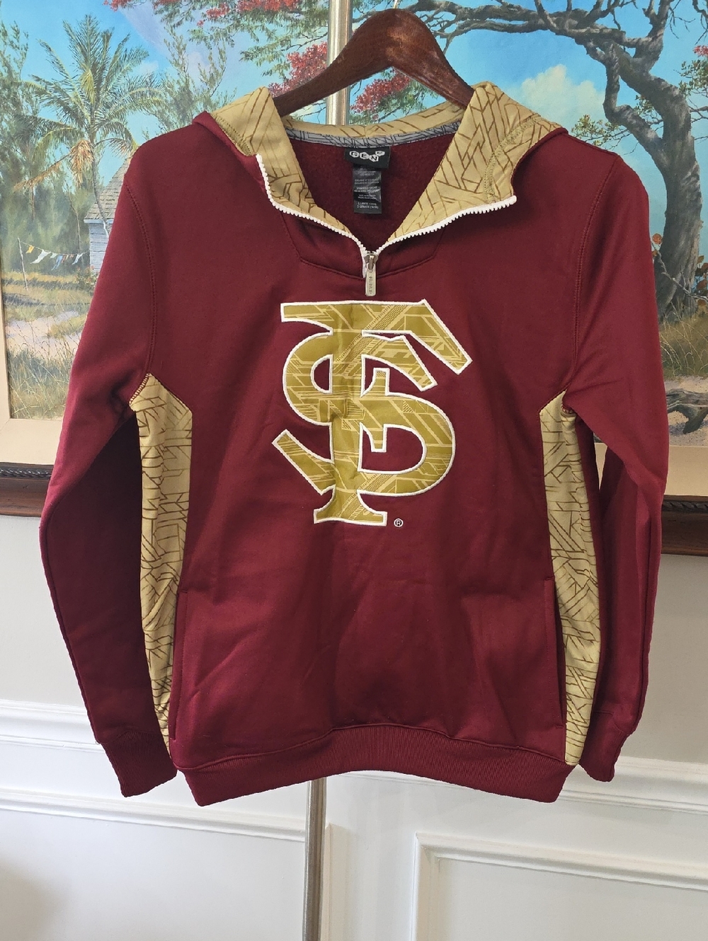 Maroon and Gold Varsity Pullover Florida State Seminals Hoodie Jacket